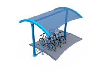 15' Fabric Top Bike Shelter