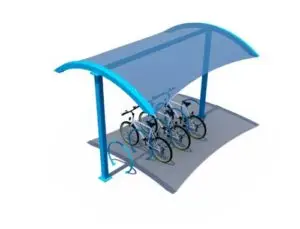 30' Fabric Top Bike Shelter