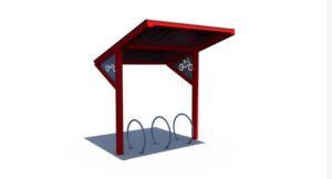 10.5' x 10' All-Steel Bike Shelter