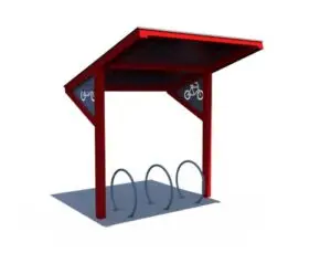 10.5' x 10' All-Steel Bike Shelter